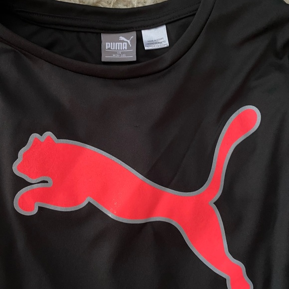 "PUMA" Black Hot Pink Logo Girls Sleeve Dri-fit Athletic SHIRT TOP SIZE M(10/12 - Picture 8 of 10